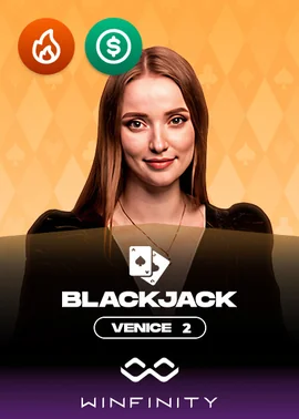 Venice BJ 2 Winfinity live dealer table by Live tables at Lucky Ones